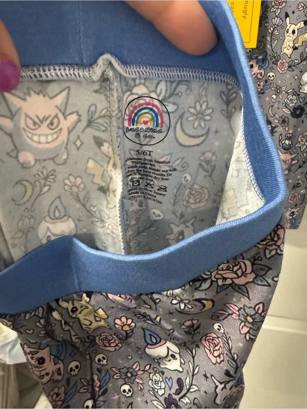 Emo Pokemon Bamboo Pajama Set Size 5/6 - LucaNinoandCo.
